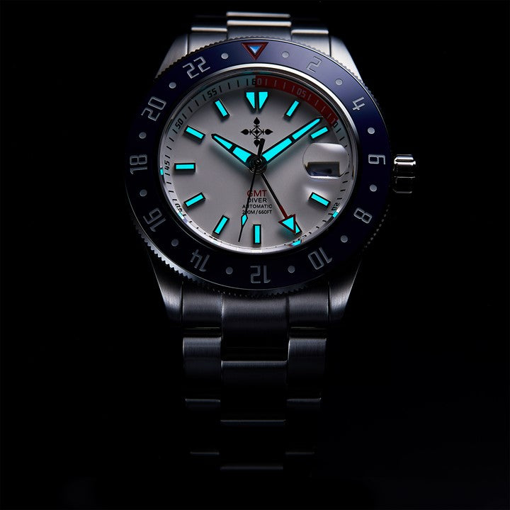 Seig Flamma - Automatic 200M Diver Watch - 42mm GMT Two-Time Zone Function