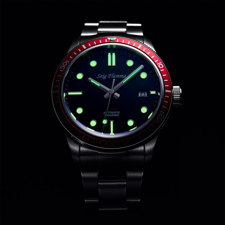 Seig Flamma - Automatic 200M Diver Watch - 42mm Date Function