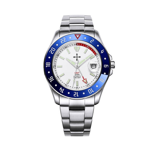 Seig Flamma - Automatic 200M Diver Watch - 42mm GMT Two-Time Zone Function