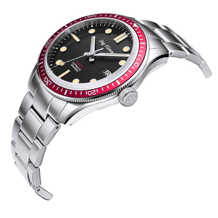 Seig Flamma - Automatic 200M Diver Watch - 42mm Date Function