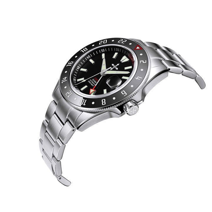 Seig Flamma - Automatic 200M Diver Watch - 42mm GMT Two-Time Zone Function